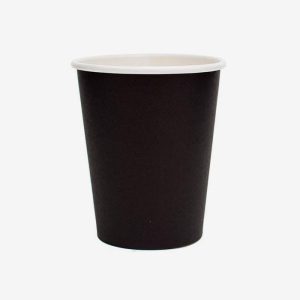 Vasos de papel negros