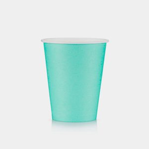 Vasos de papel para fiestas infantiles Mint