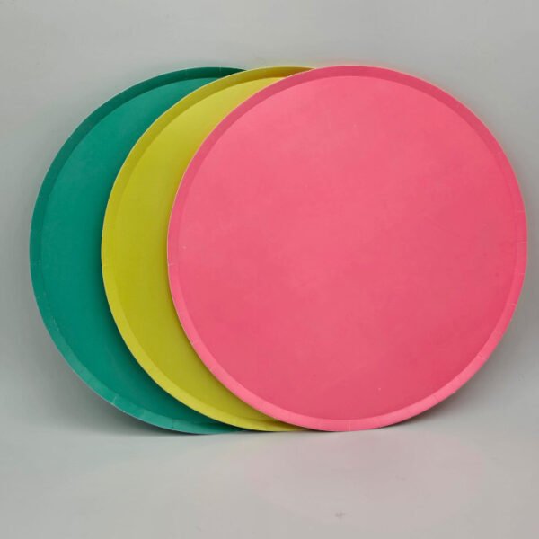 Platos de Papel Color Rosa Chicle 8/ud - Imagen 2